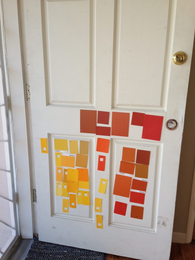 paint swatches for the front door