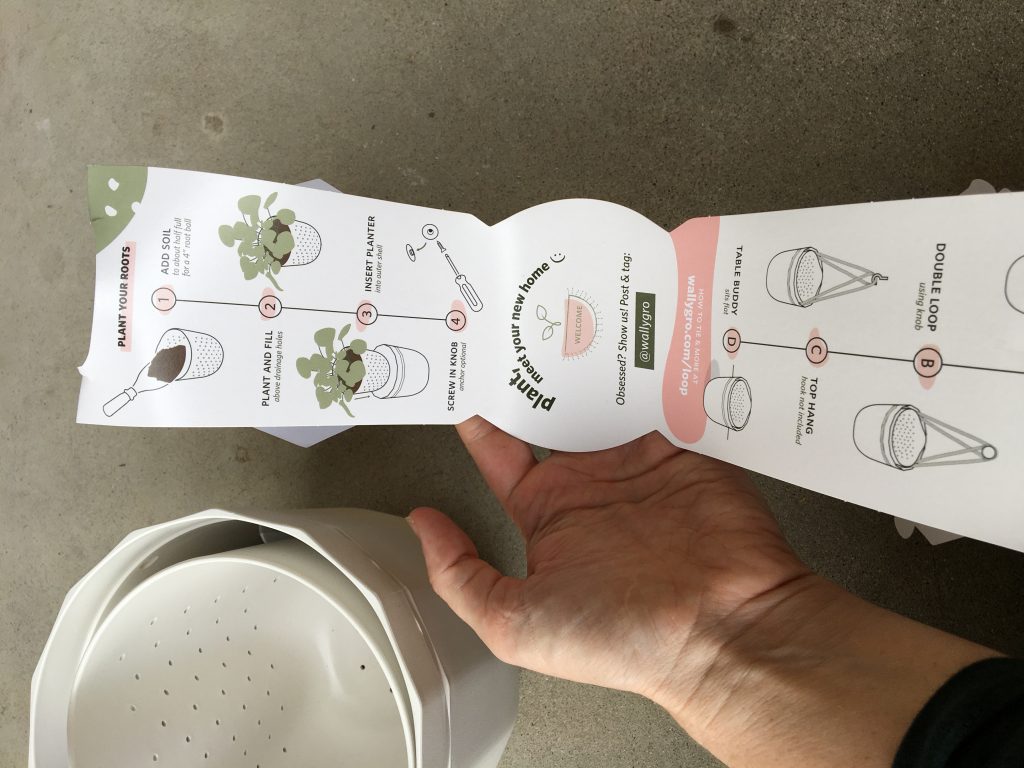 WallyGro Loop Planter instructions