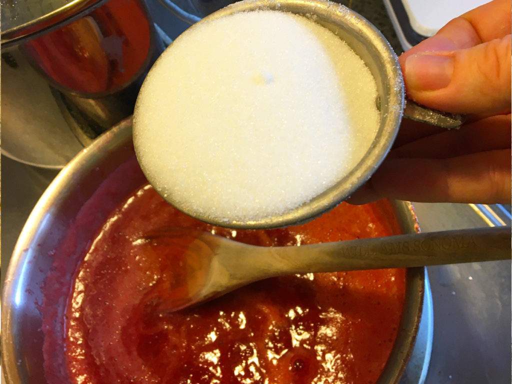 add the rest of the sugar to your home made jam